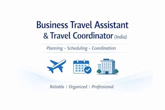 be your business travel assistant and coordinator in india