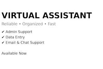 your reliable virtual assistant for admin and online task