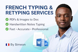 type and retype french documents accurately and fast
