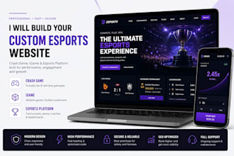build your custom esports website , crash game , igame
