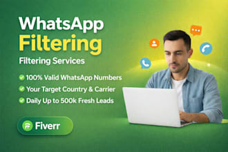 provide valid whatsapp numbers filtering service