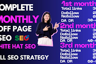 manage monthly off page SEO backlinks with full strategy