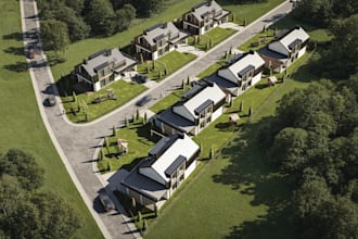 redesign 3d urban modern complex,residential apartment,real estate,cgi landscape