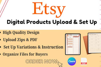 upload and setup digital products on your etsy store