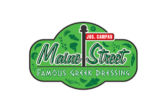 design best quality maine street greek dressing logo