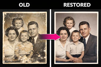 urgently colorize old damage photo, fix blurry picture, and image restoration