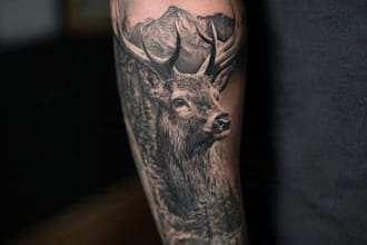 draw a realistic realism tattoo design for you