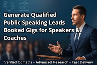 generate qualified public speaking leads, booked gigs for speakers and coaches