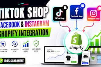 set up tiktok shop facebook shop instagram shop with shopify store integration