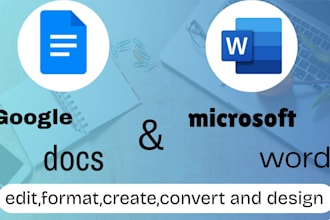 do professional document formatting in word,PDF,googledocs