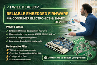 develop reliable embedded firmware for consumer electronics and smart devices