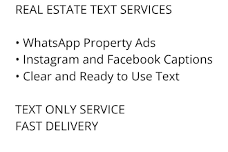 write real estate captions and whatsapp property ads