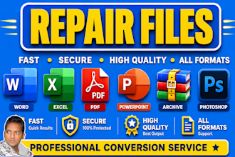 repair corrupted word, excel, PDF, powerpoint, and PSD files