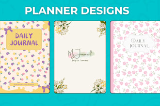 design printable planners and journals
