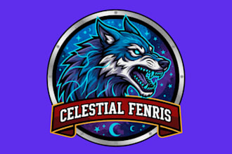 make mystical wolf mascot logo in a unique and magical style