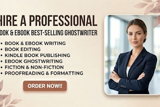 ghostwriter ebook or book and KDP book writer for non fiction or fiction