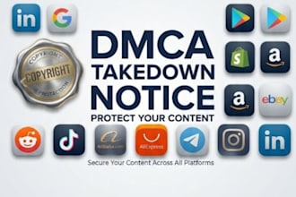 takedown harassing defaming content from google, yt,onlyfan under dmca