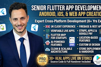do flutter mobile app development for android, ios and ai