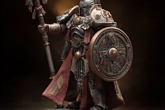 draw your warhammer 40k, sigmar and dnd miniatures