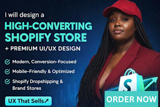 design shopify store with premium UI UX design shopify website development