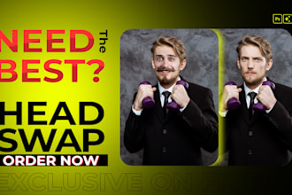do realistic face swap and head swap in photoshop with ai