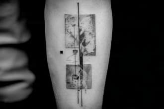 custom an abstract black tattoo design