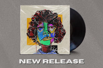create album cover abstract, psychedelic, surrealism, cubism