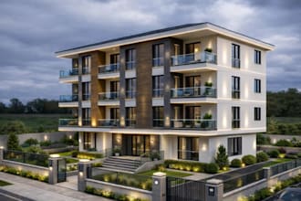 architectural facade design and visualization