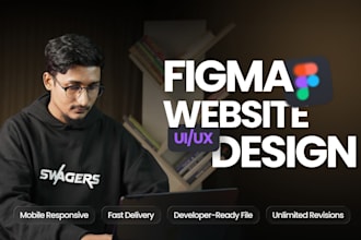 design custom website ui ux in figma, developer ready figma website ui ux file