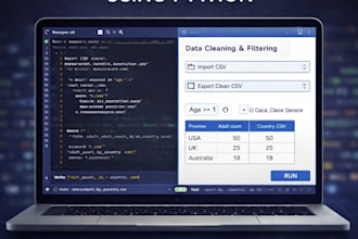 clean, filter, and process your CSV or excel data