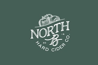 make unique monogram logo for north b hard cider company