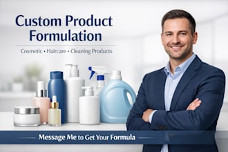formulate cosmetic, skincare, haircare, and cleaning products