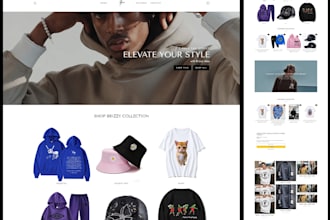 design y2k shopify website streetwear website for your clothing brand on shopify