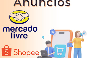 criar seus anúncios no mercado livre ou shopee