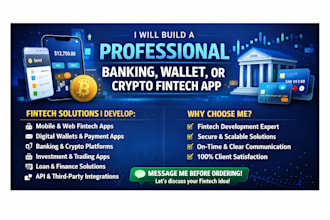 build fintech app for lending, finance app and investment app
