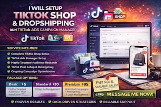 setup tik tok shop tiktok dropshipping tiktok ads campaign advertising manager