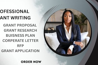 do grant research, application management, grant proposal writing,business plan