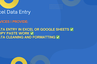 do accurate data entry, copy paste and excel work