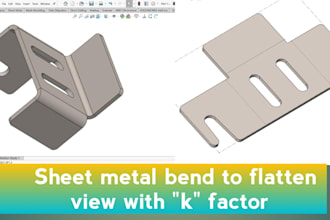 design sheet metal  for laser cutting and cnc machining