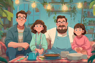 draw cartoon illustrations for you