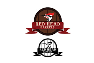 design amazing mini whiskey barrel company logo