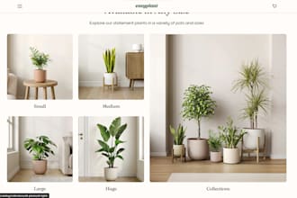 build flower shopify store, planter website, nursery and seed website