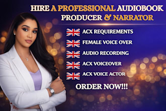 narrate your audiobook with professional and energetic british female voice over