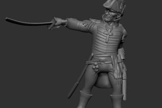 a detailed 3d printable miniature for tabletop games