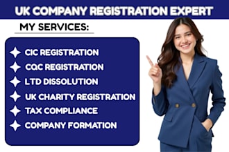 do your cic, cqc, ltd, llp and charity registration