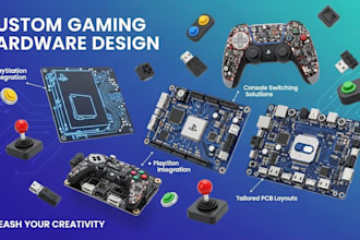 design circuits, iot design, console switchers, and gaming hardware, pcb design
