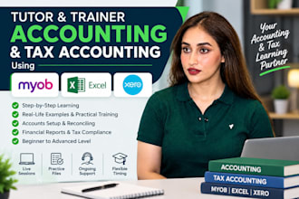tutor accounting and tax accounting using myob, excel, and xero