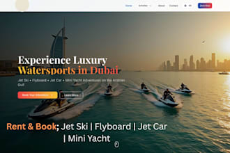 build yacht marketplace and rental website, jet ski, or jet car rental website