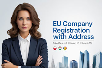 register eu company in poland sp z o o, hungary kft, romania srl with address