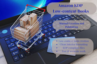create and publish low content books on amazon KDP